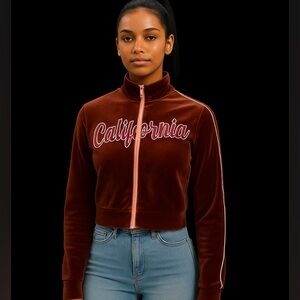 SHEIN brown California velour jacket S